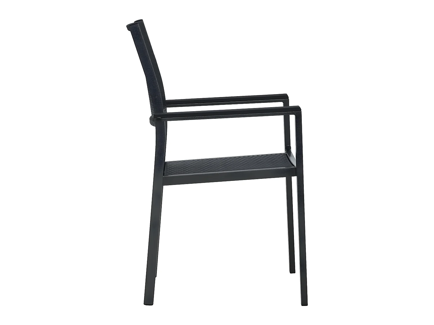 Sillas de jardín 4 unidades plástico con aspecto de ratán negro ES24458