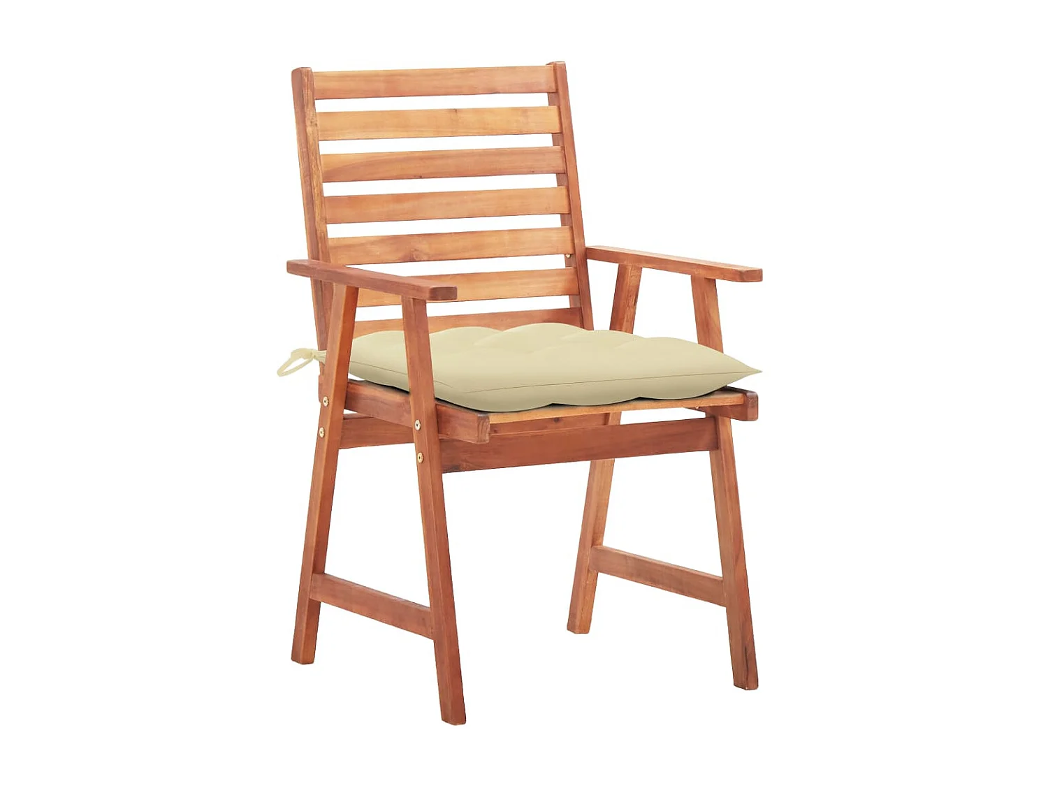 Sillas comedor de jardín 3 uds madera maciza acacia con cojines ES61757