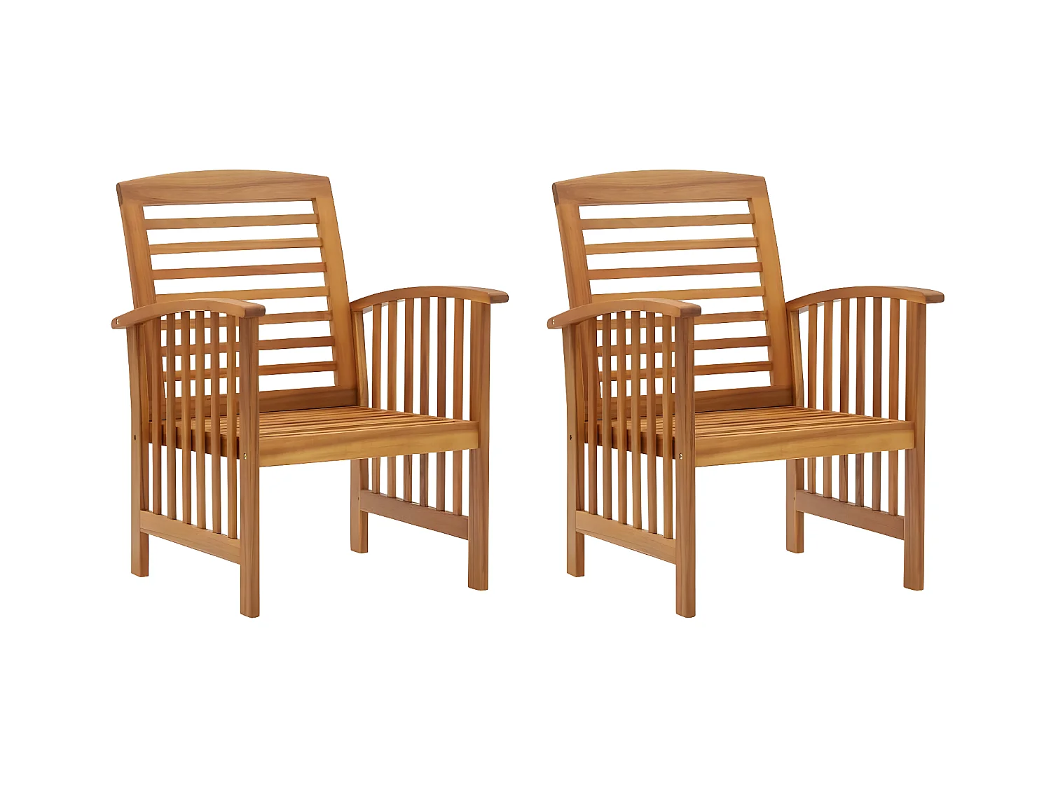 Chaises de jardin 2 pcs Bois d'acacia massif SEF82904