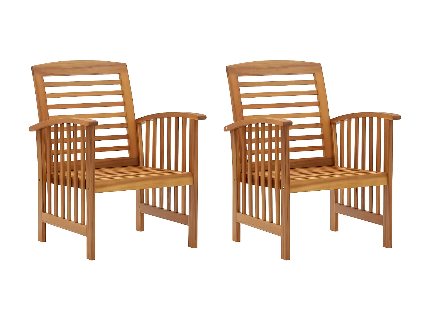 Chaises de jardin 2 pcs Bois d'acacia massif SEF82904