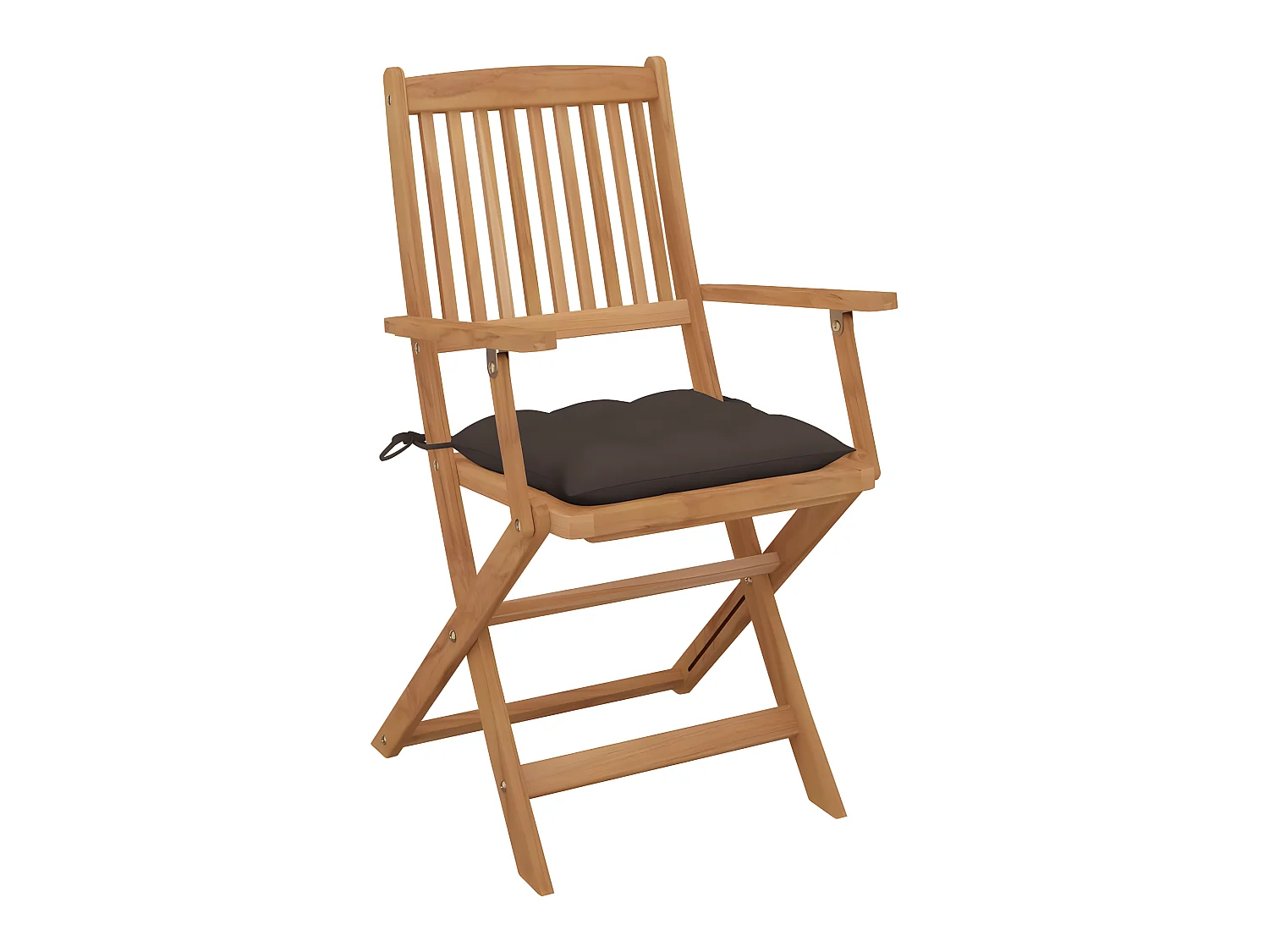 Tuinstoelen 4 st inklapbaar met kussens massief acaciahout NL58314