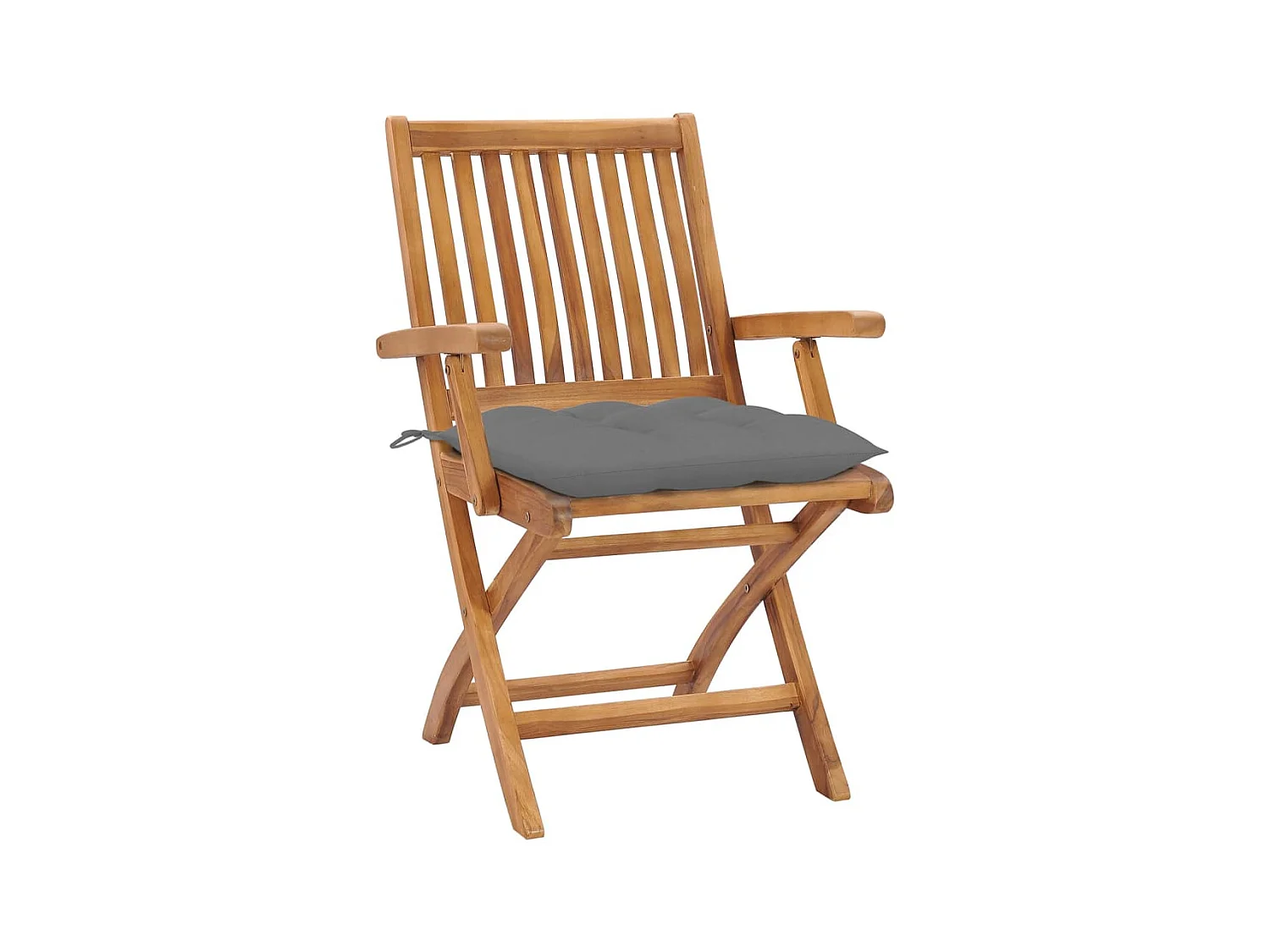 Chaises pliables de jardin avec coussins 4 pcs Teck solide SEF52264