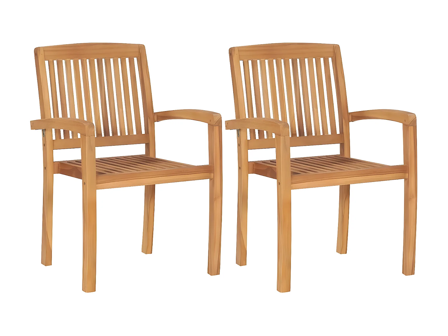 Tuinstoelen 2 st met blauwe kussens massief teakhout NL48330