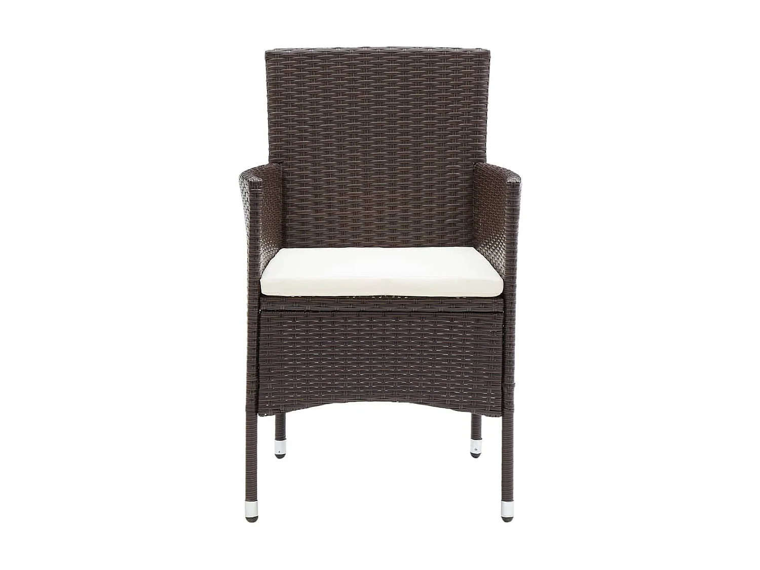 Chaises de salle à manger de jardin 2 pcs Résine tressée Marron SEF15005