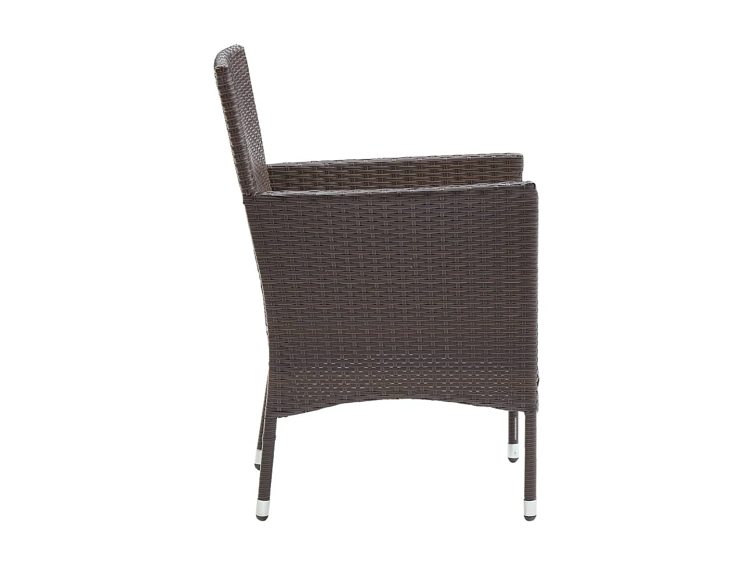 Chaises de salle à manger de jardin 2 pcs Résine tressée Marron SEF15005