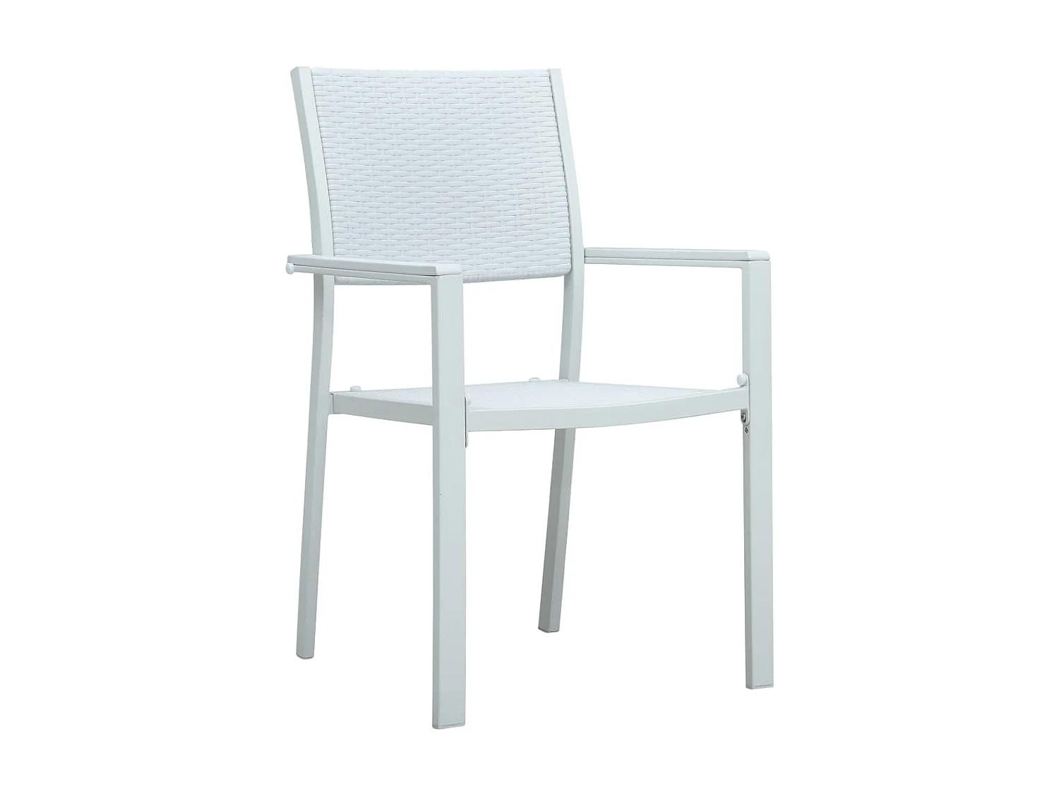 Chaises de jardin 4 pcs Blanc Plastique Aspect de rotin SEF80201