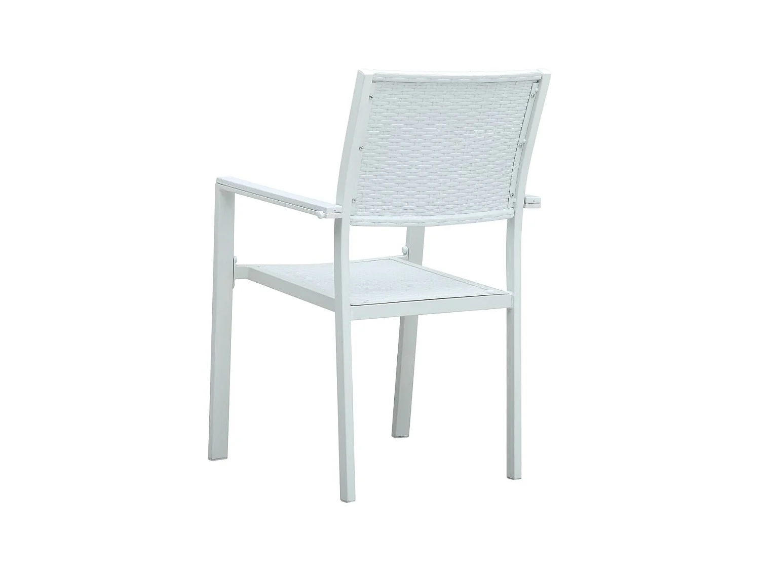 Sillas de jardín 4 unidades plástico con aspecto ratán blanco ES96886