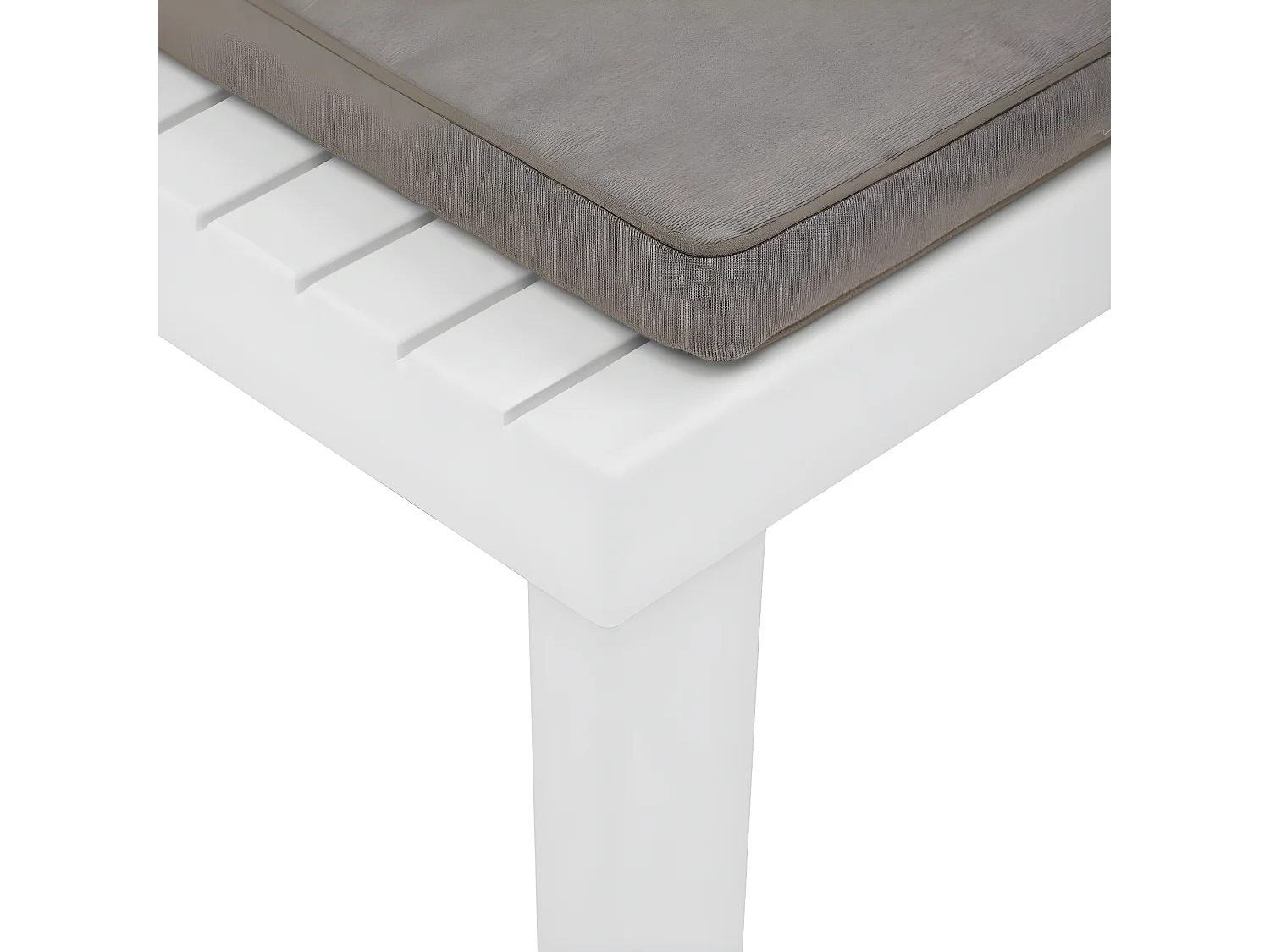 Chaise de salon de jardin avec coussin Plastique Blanc SEF42220