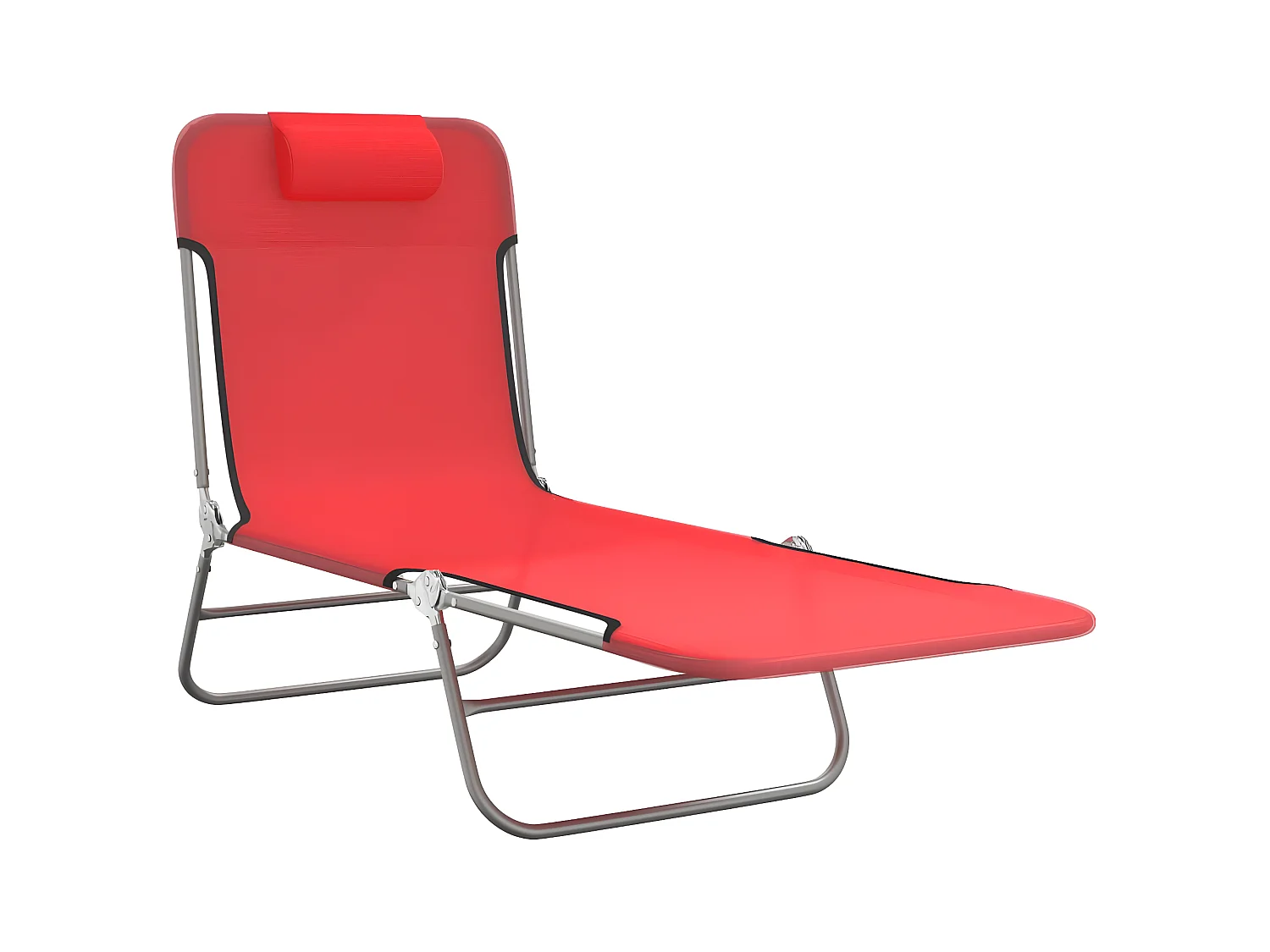 Ligbedden 2 st inklapbaar textileen en staal rood NL61415