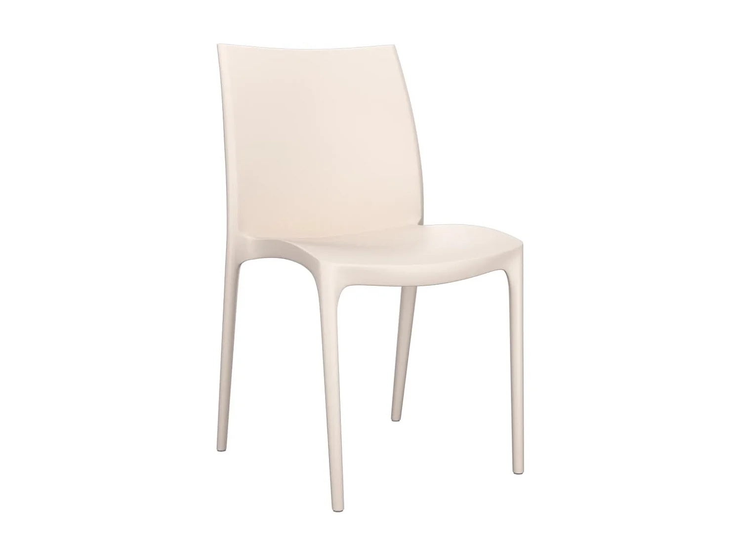 Chaises de jardin lot de 2 crème 50x46x80 cm polypropylène SEF46932