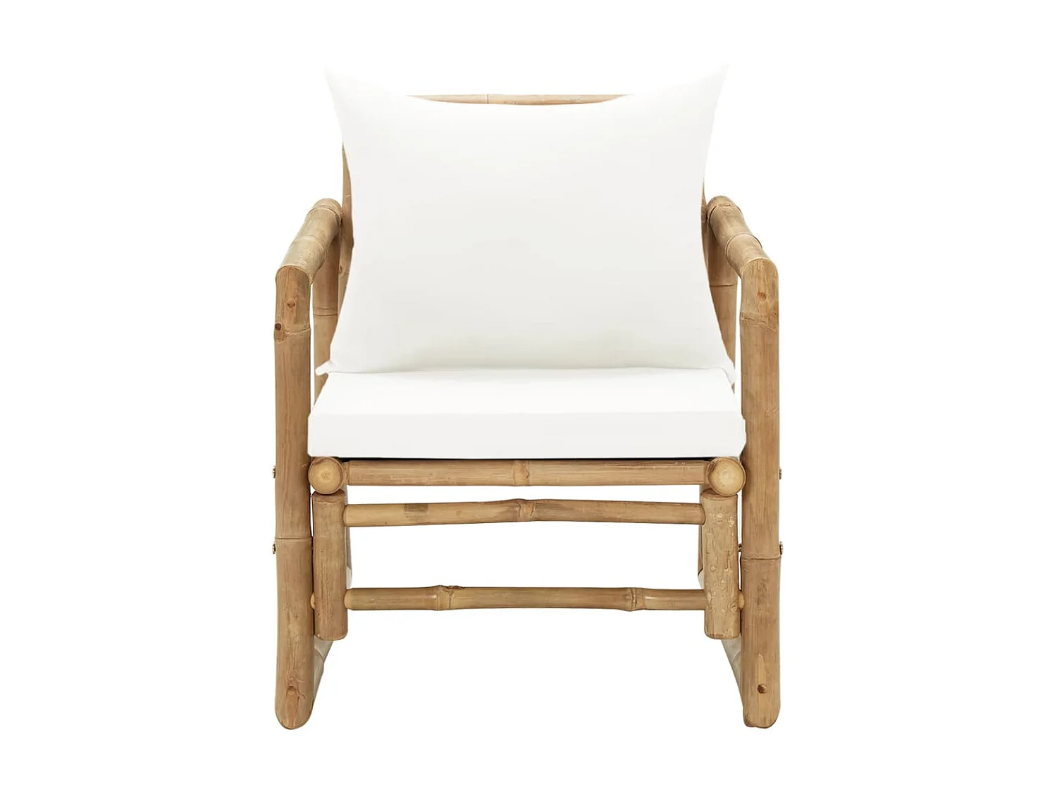 Chaises de jardin 2 pcs avec coussins et oreillers Bambou SEF78058