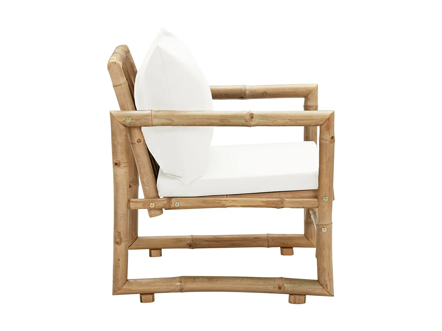 Chaises de jardin 2 pcs avec coussins et oreillers Bambou SEF78058
