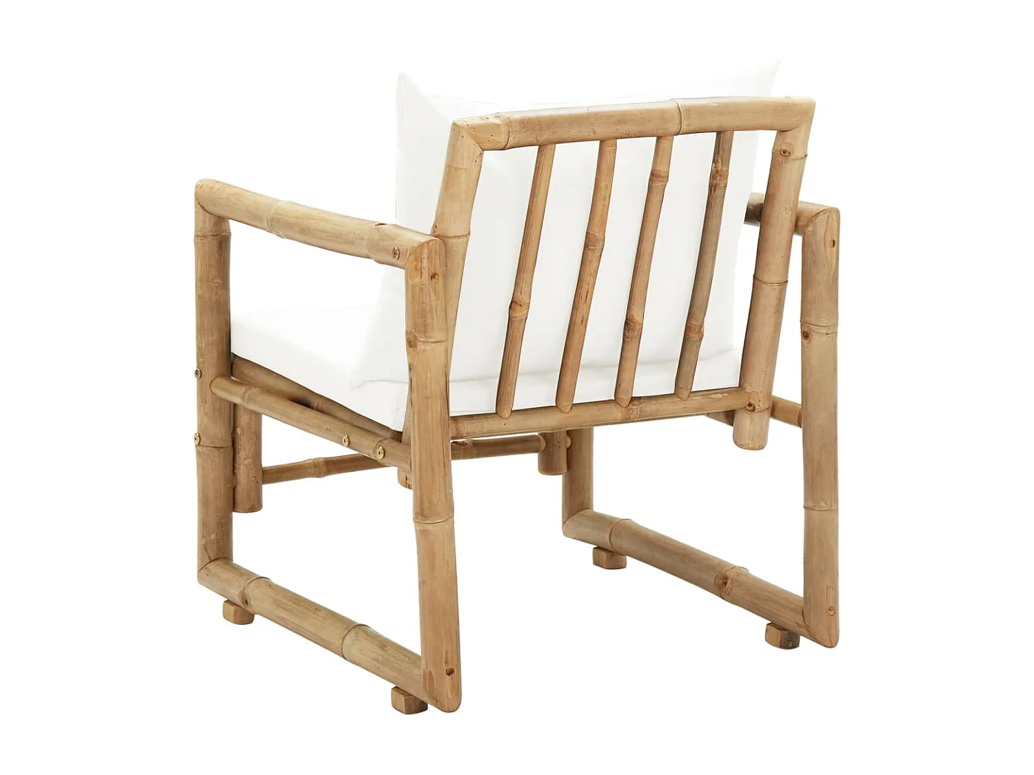 Chaises de jardin 2 pcs avec coussins et oreillers Bambou SEF78058