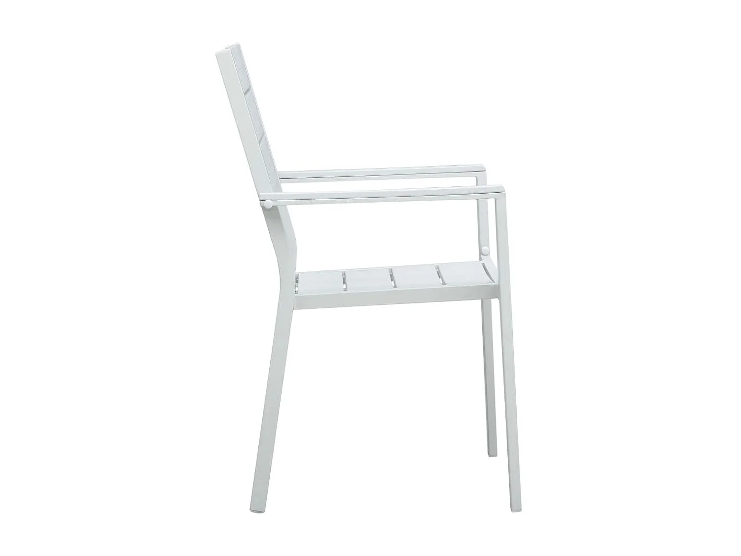 Chaises de jardin 4 pcs Blanc PEHD Aspect de bois SEF36920