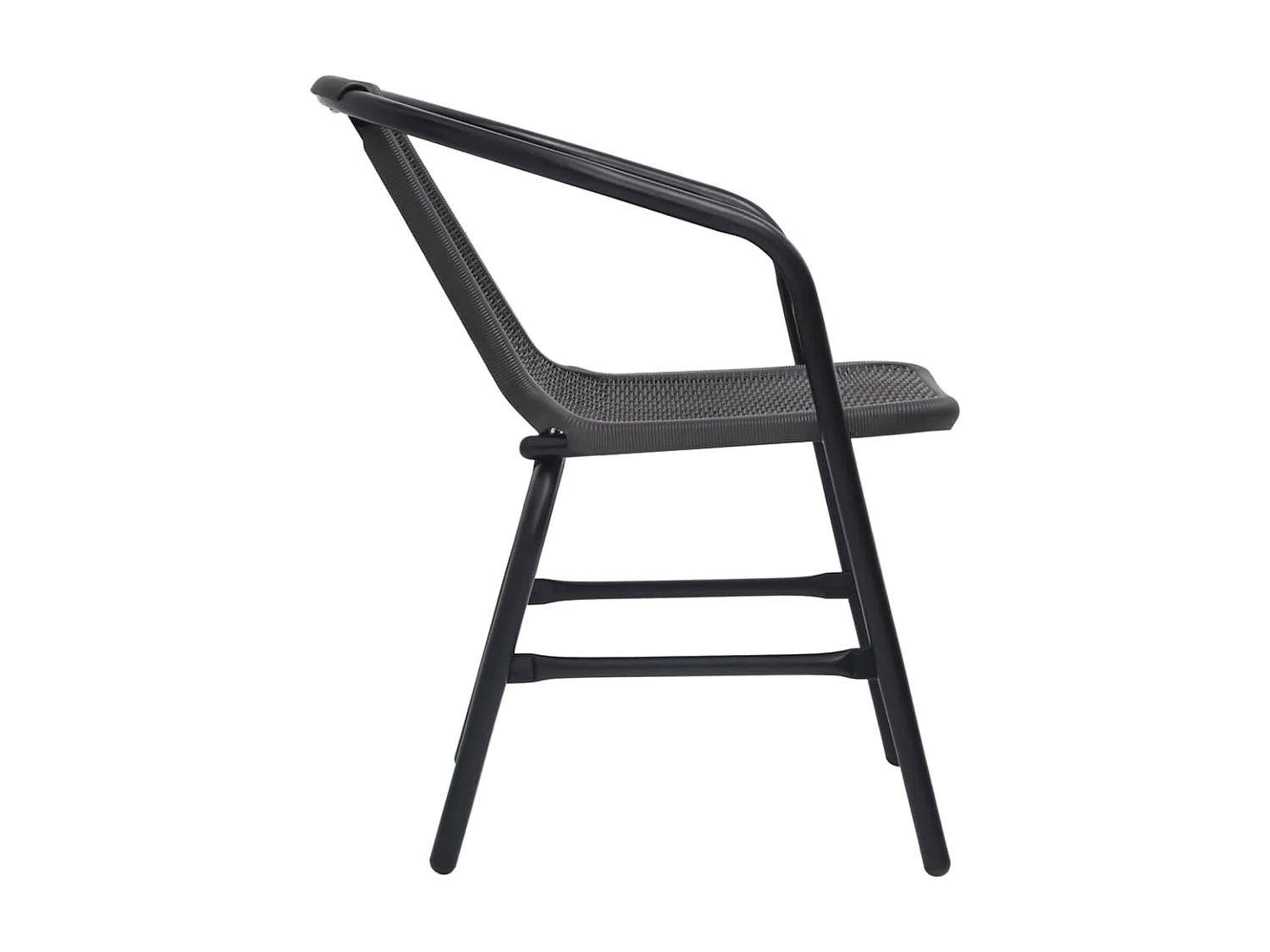 Chaises de jardin 2 pcs Plastique Rotin et acier 110 kg SEF42677