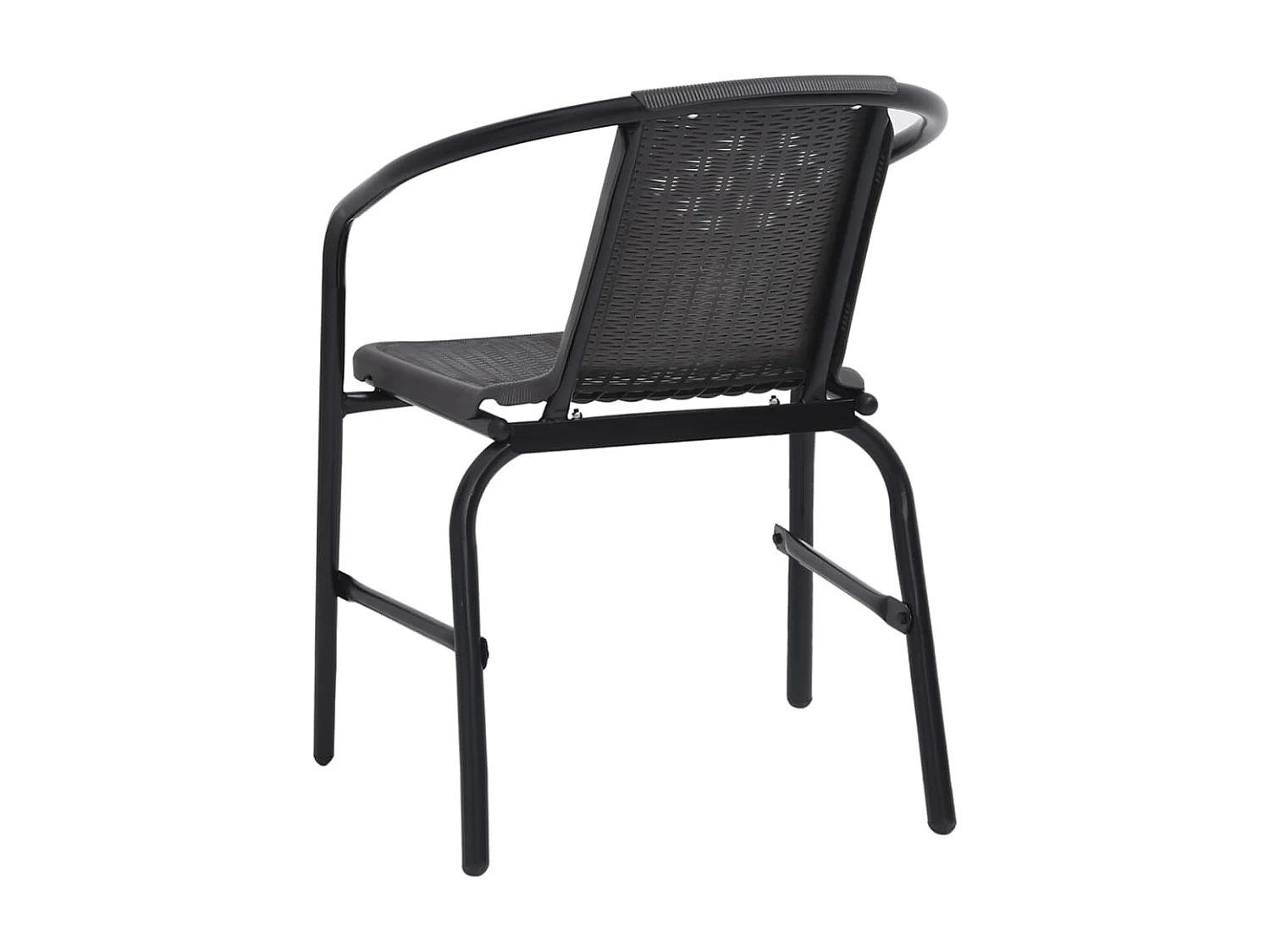 Chaises de jardin 2 pcs Plastique Rotin et acier 110 kg SEF42677