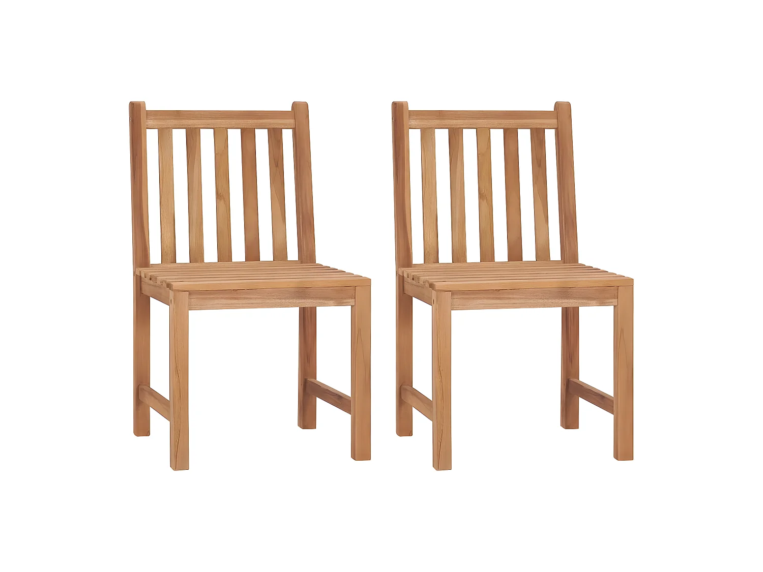 Chaises de jardin 2 pcs avec coussins Bois de teck massif SEF17833
