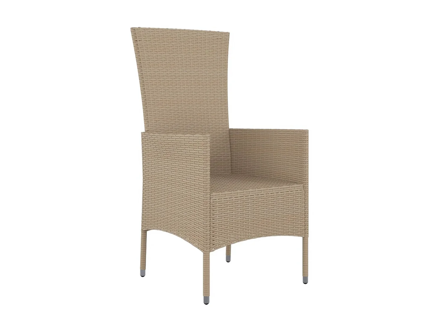 Chaises de jardin avec coussins 4 pcs Résine tressée Beige SEF96625