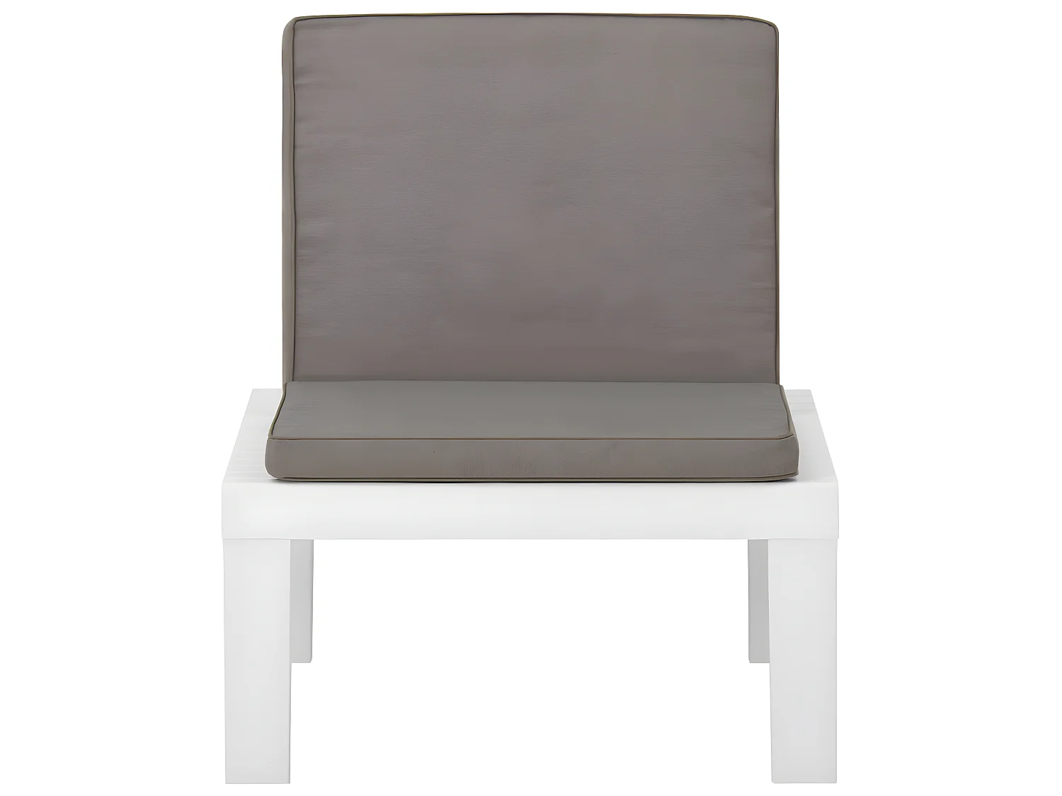 Chaises de salon de jardin avec coussins 2 pcs Plastique Blanc SEF42081