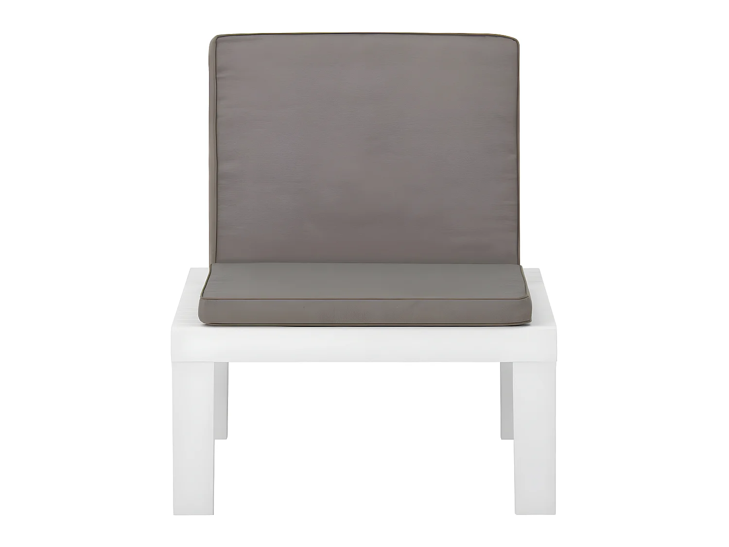 Chaises de salon de jardin avec coussins 2 pcs Plastique Blanc SEF42081