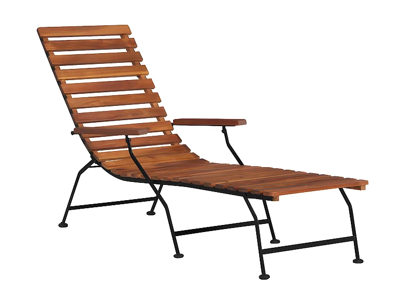 Chaise de terrasse d'extérieur Bois d'acacia solide SEF90945