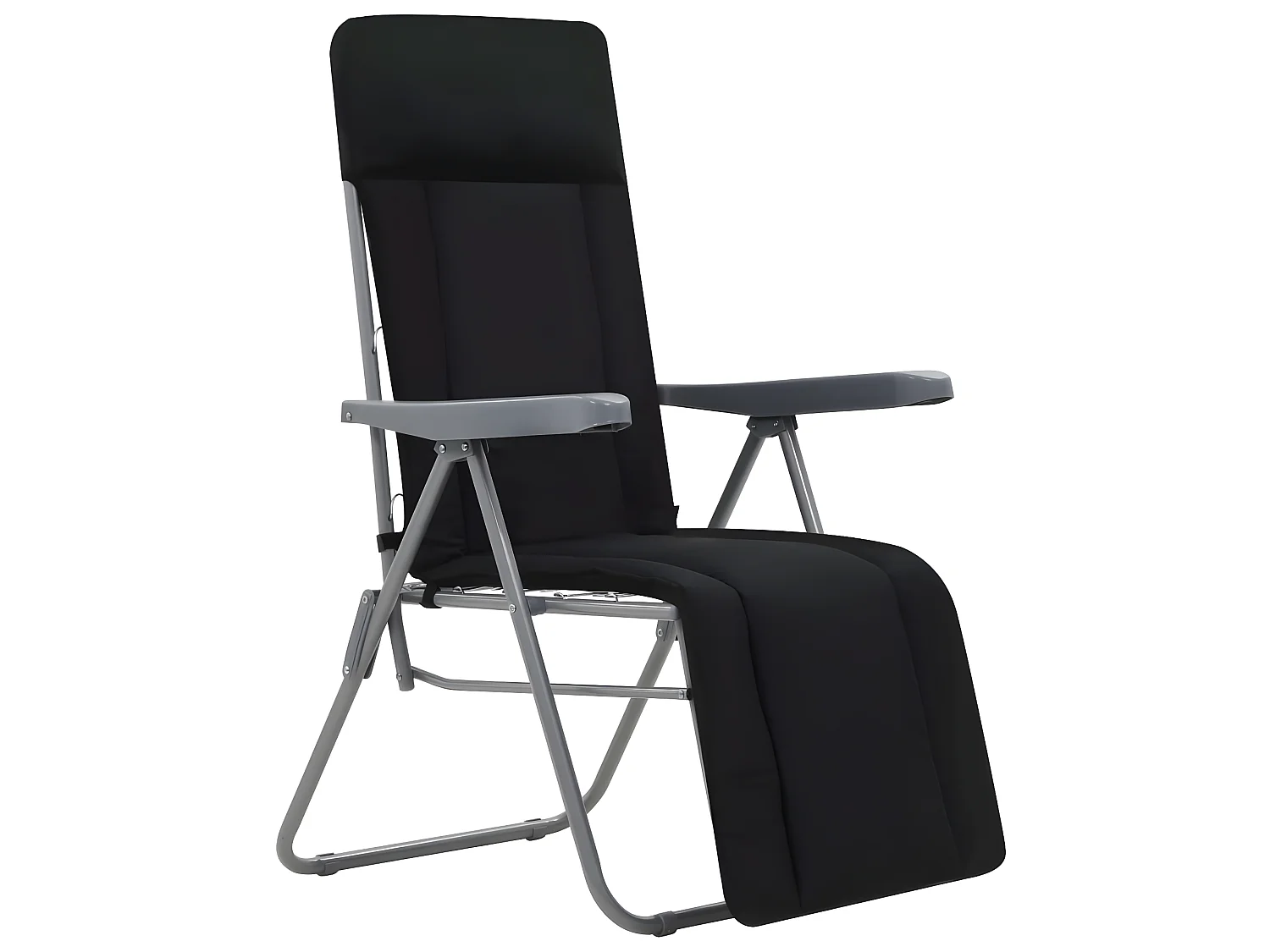 Klappbare Gartenstühle mit Polstern 2 Stk.| Outdoor-Stuhl Schwarz -gkd253984