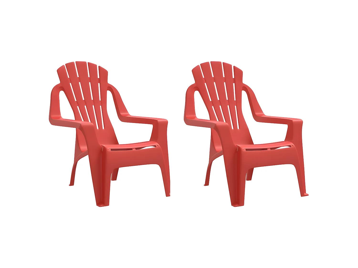 Chaises de jardin pour enfants lot de 2 rouge 37x34x44 cm PP SEF52900