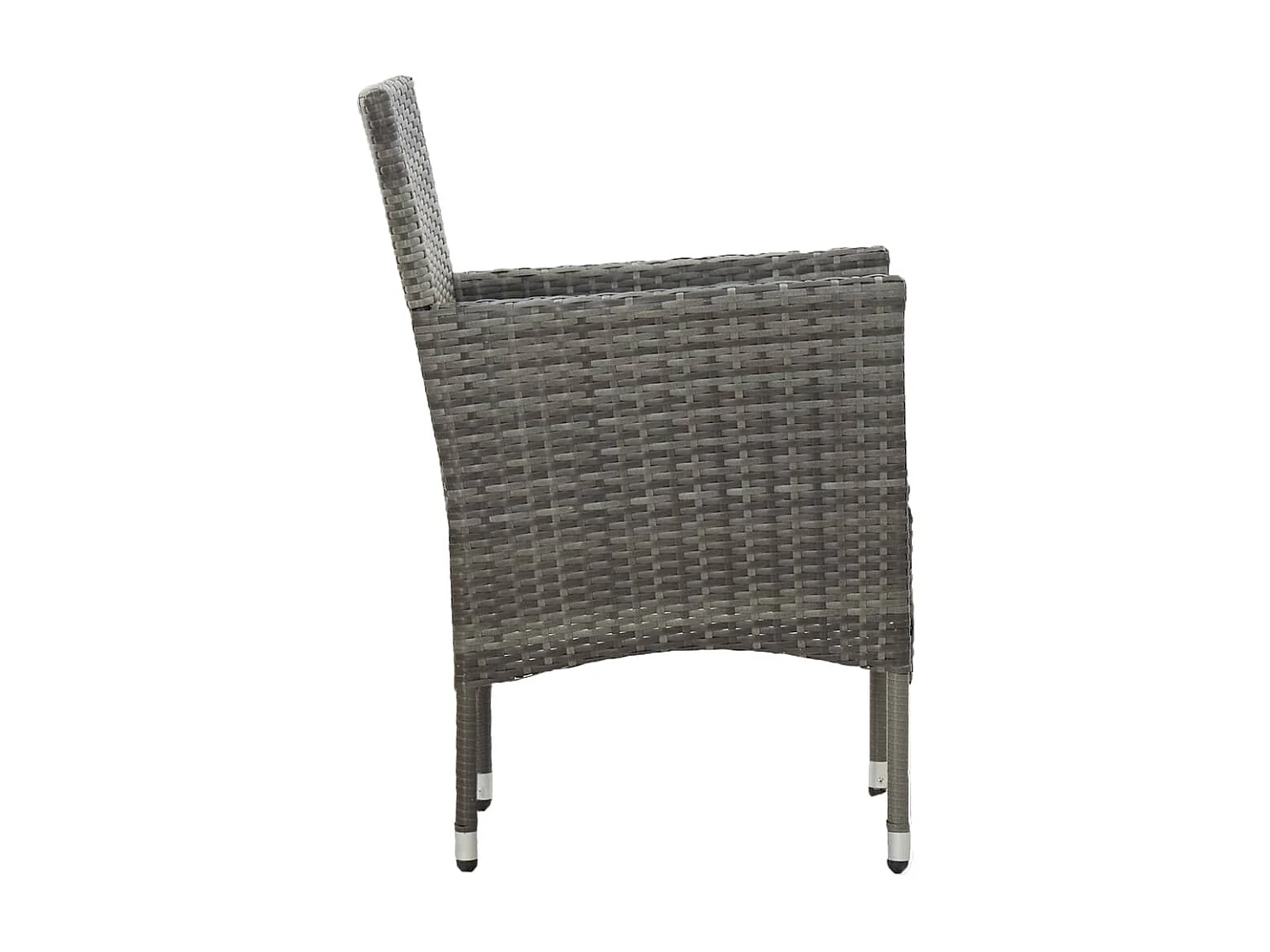 Chaises de salle à manger de jardin 2 pcs Résine tressée Gris SEF25676