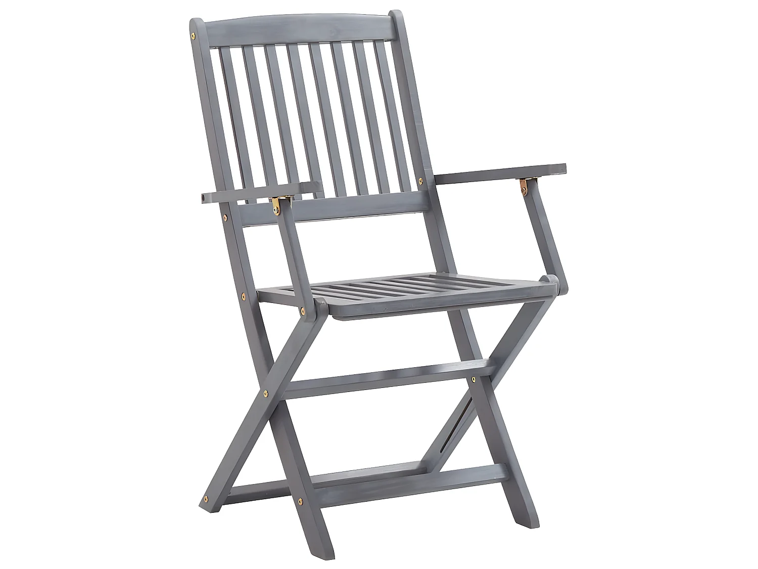 Chaises pliables d'extérieur 2 pcs avec coussins Bois d'acacia SEF72524