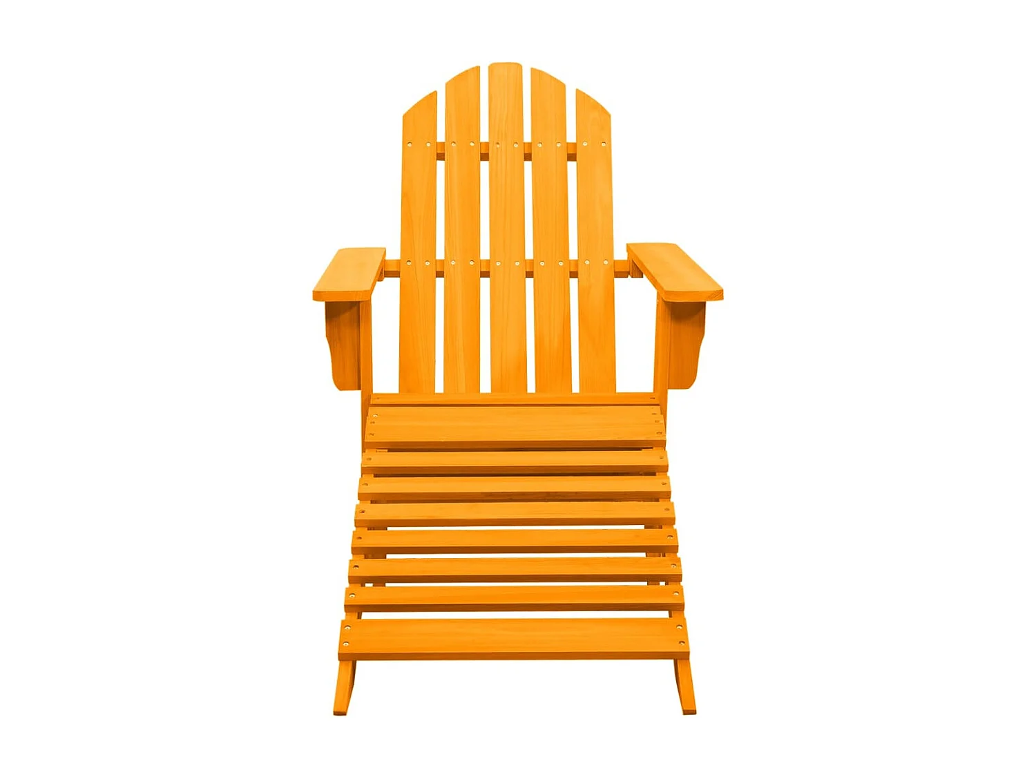 Chaise de jardin Adirondack avec pouf Bois de sapin Orange SEF51320