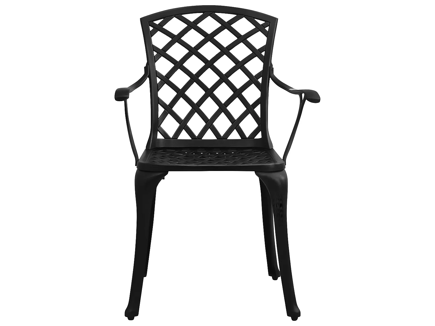 Chaises de jardin 2 pcs Aluminium coulé Noir SEF84238