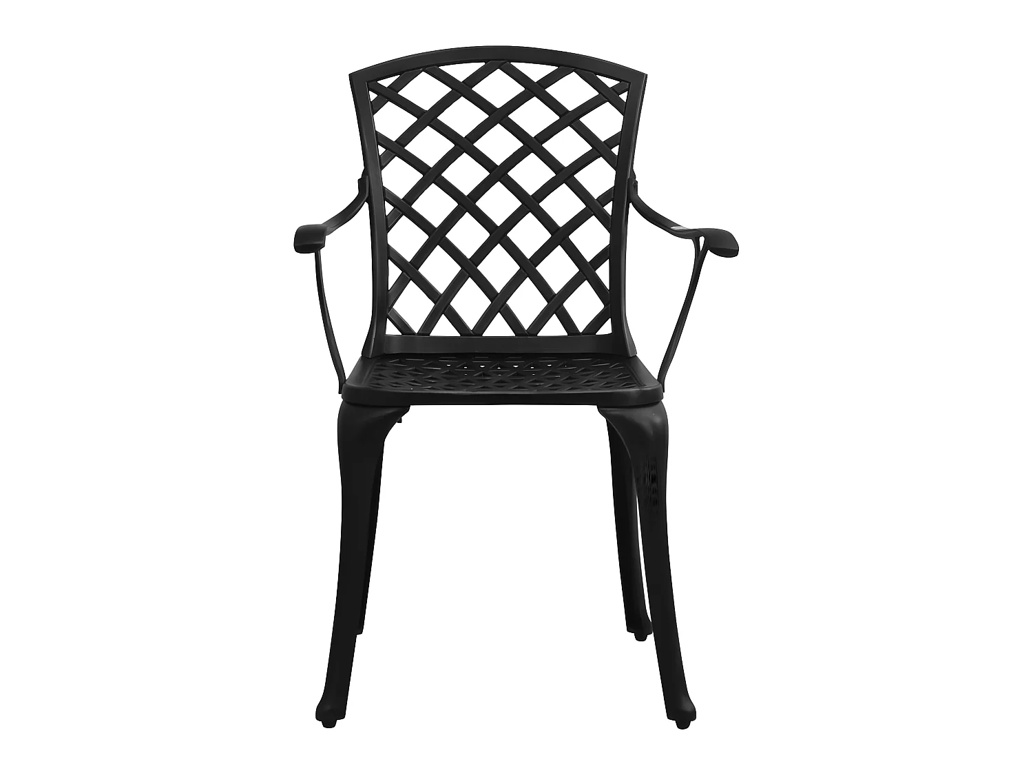 Chaises de jardin 2 pcs Aluminium coulé Noir SEF84238