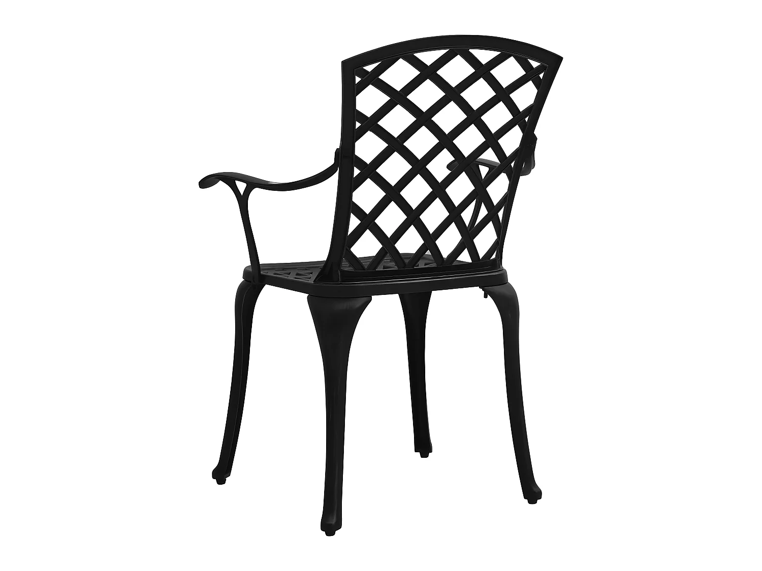 Chaises de jardin 2 pcs Aluminium coulé Noir SEF84238