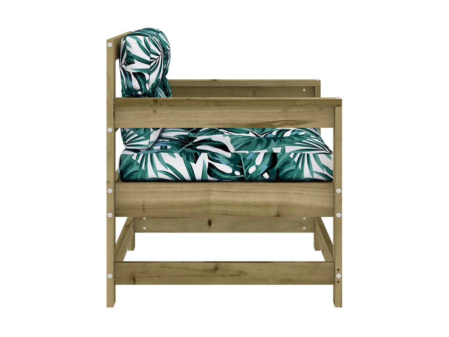 Sillones de jardín con cojines 2 uds madera de pino impregnada ES31104