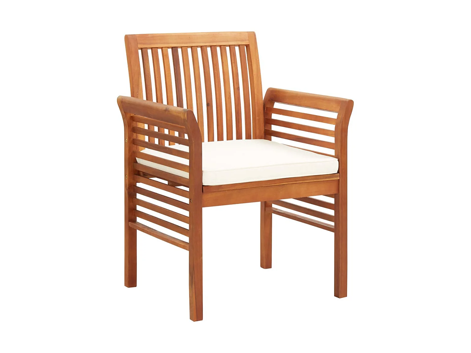 Sillas de comedor jardín 2 uds con cojines madera maciza acacia ES44416