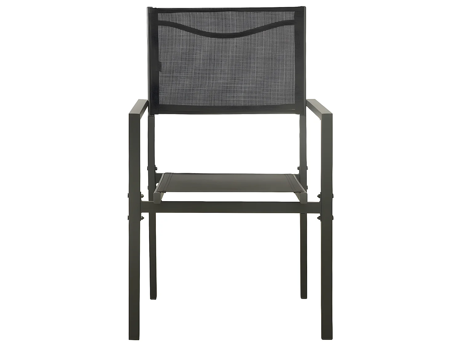Chaises de jardin 2 pcs Textilène et acier Noir et anthracite SEF75394