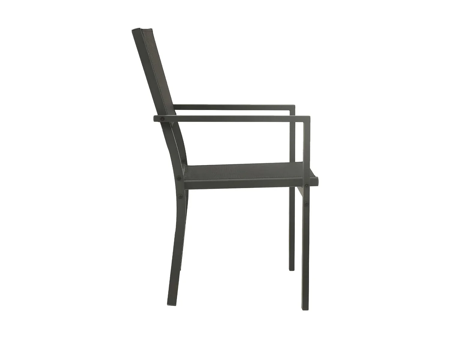 Chaises de jardin 2 pcs Textilène et acier Noir et anthracite SEF75394