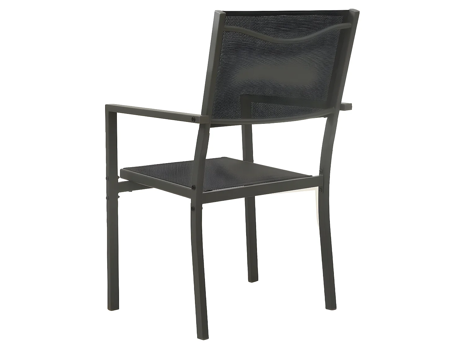 Chaises de jardin 2 pcs Textilène et acier Noir et anthracite SEF75394