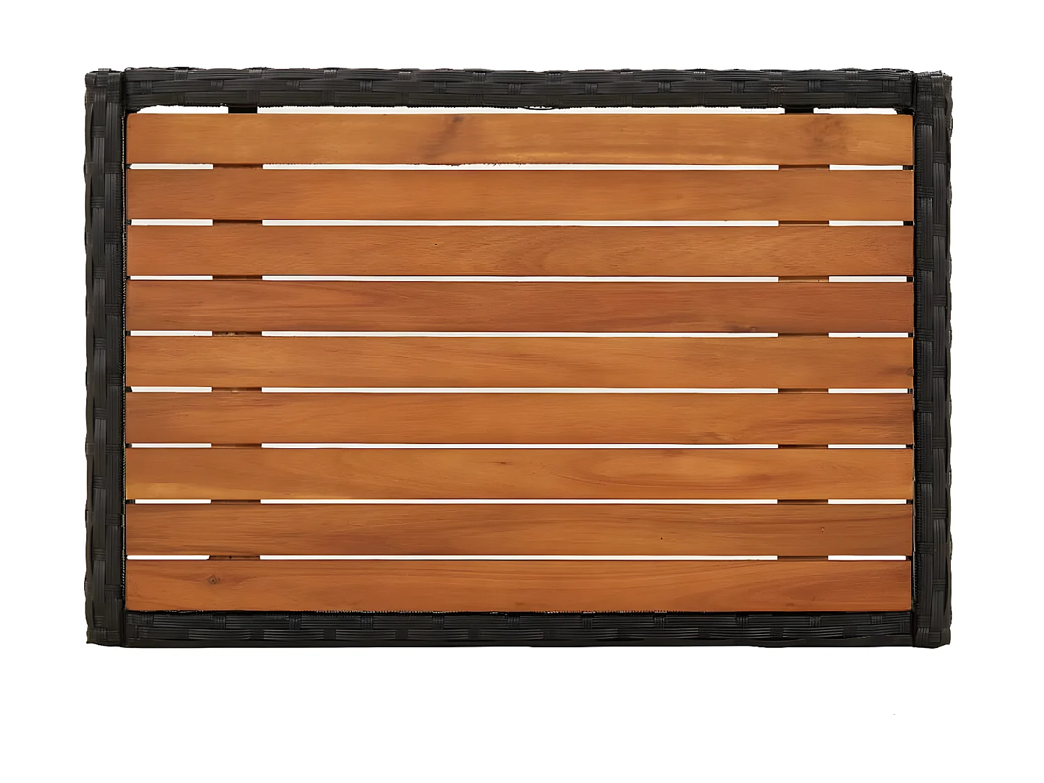 Chaises inclinables de jardin 2pcs et table noir résine tressée SEF65716