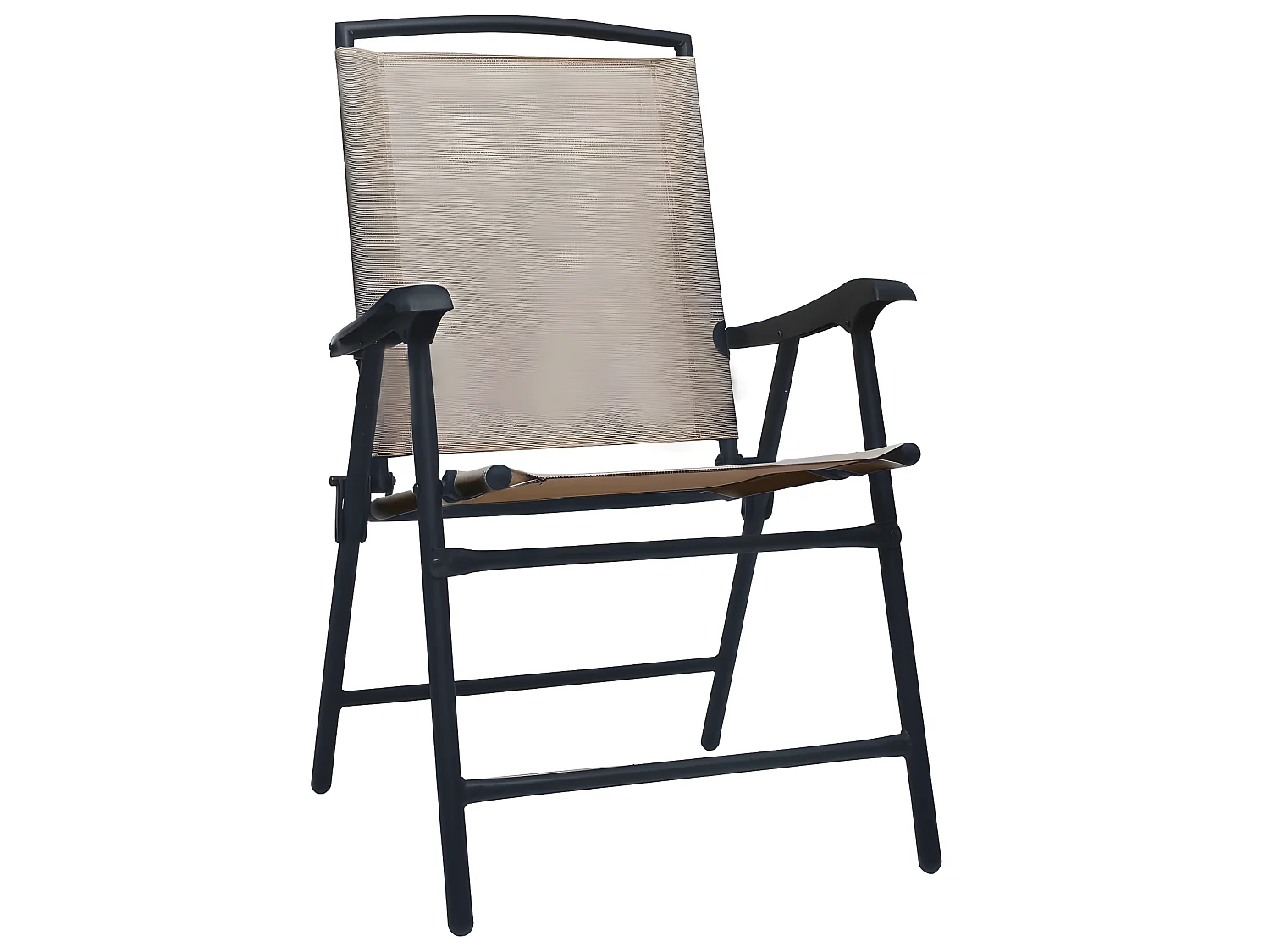 Chaises de jardin pliables 2 pcs Textilène Taupe SEF65501