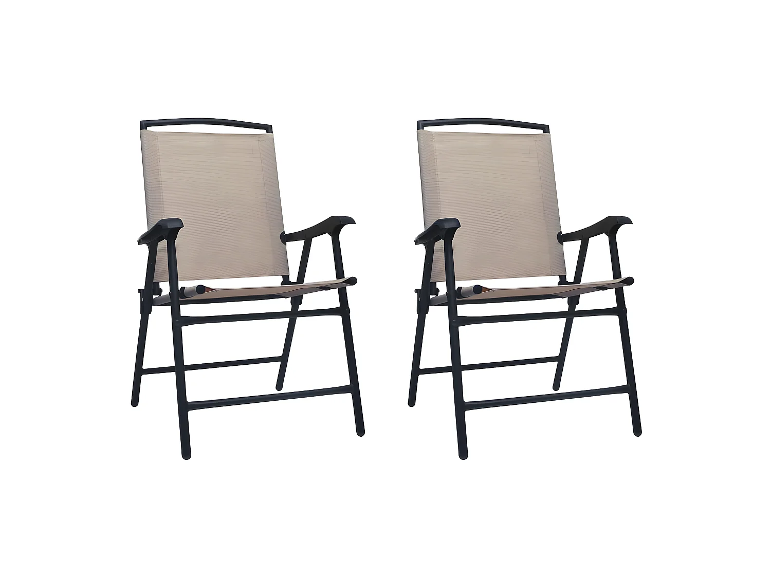 Cadeiras de jardim dobráveis 2 pcs textilene cinza-acastanhado PT451050