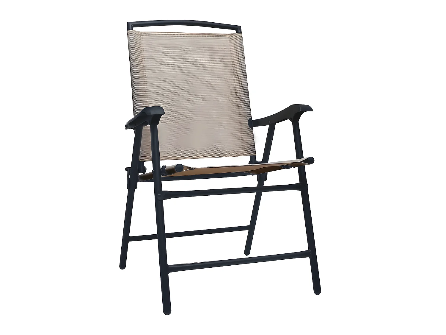Klappbare Gartenstühle 2 Stk.| Outdoor-Stuhl Textilene Taupe -gkd407162