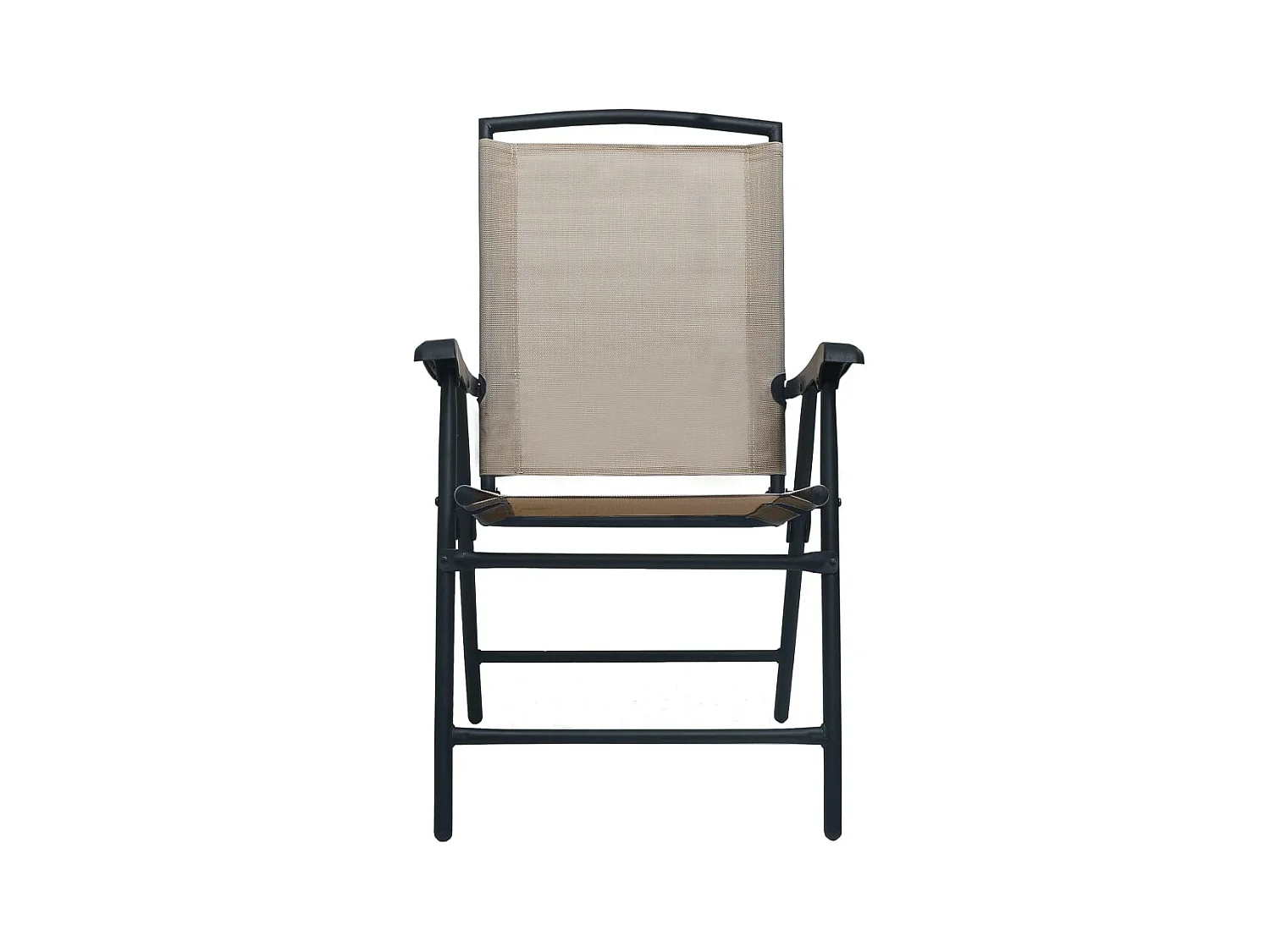 Klappbare Gartenstühle 2 Stk.| Outdoor-Stuhl Textilene Taupe -gkd407162
