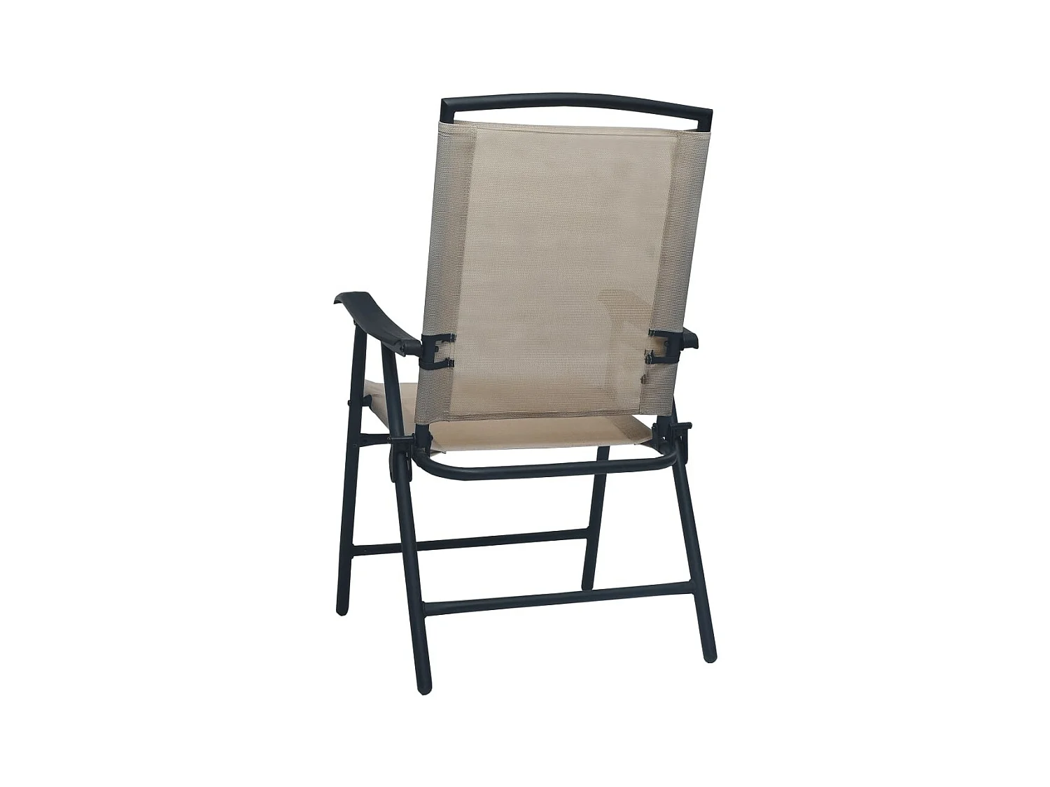 Klappbare Gartenstühle 2 Stk.| Outdoor-Stuhl Textilene Taupe -gkd407162