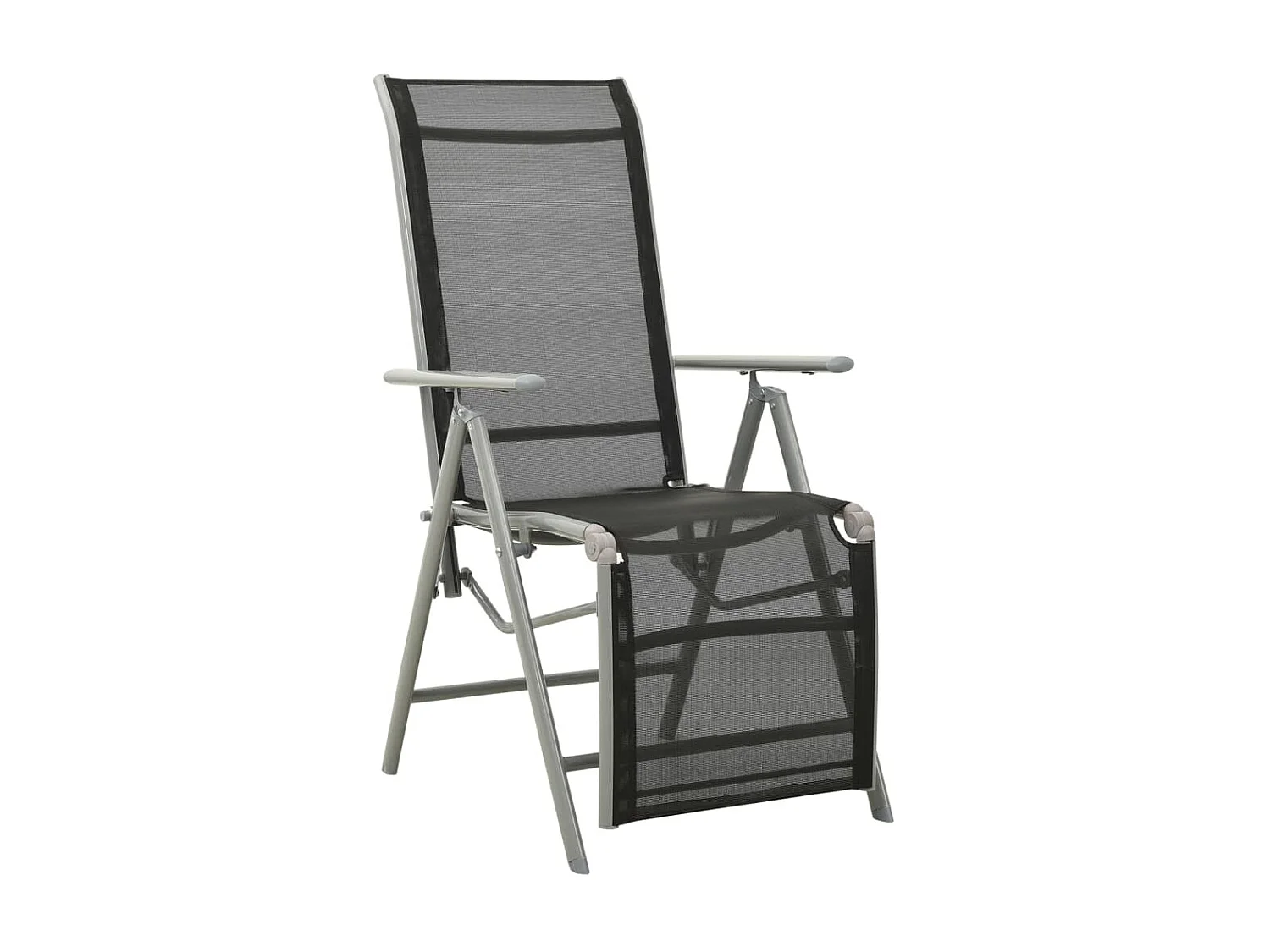 Chaises de jardin 2 pcs Textilène et aluminium Argenté SEF38437