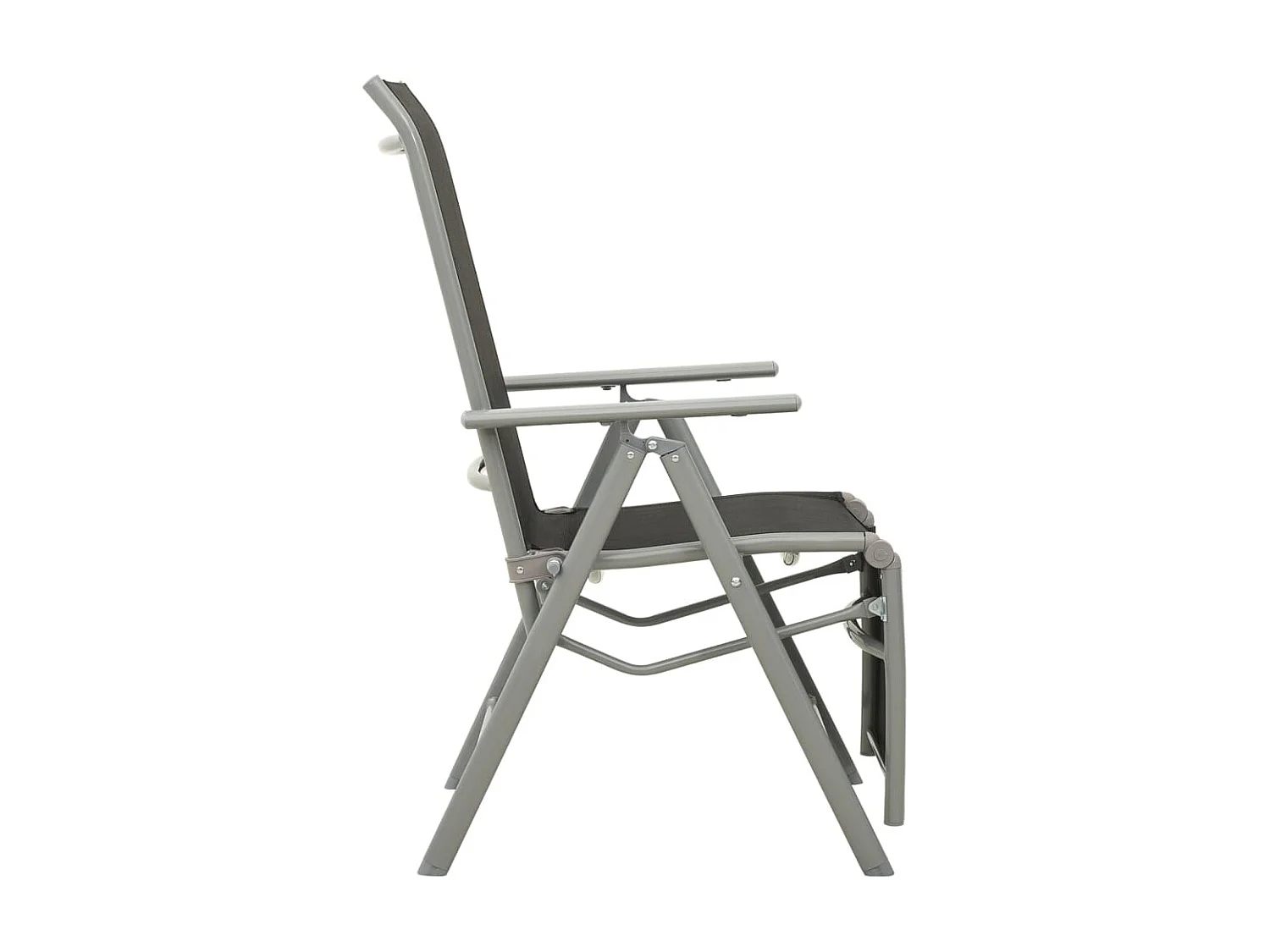 Chaises de jardin 2 pcs Textilène et aluminium Argenté SEF38437