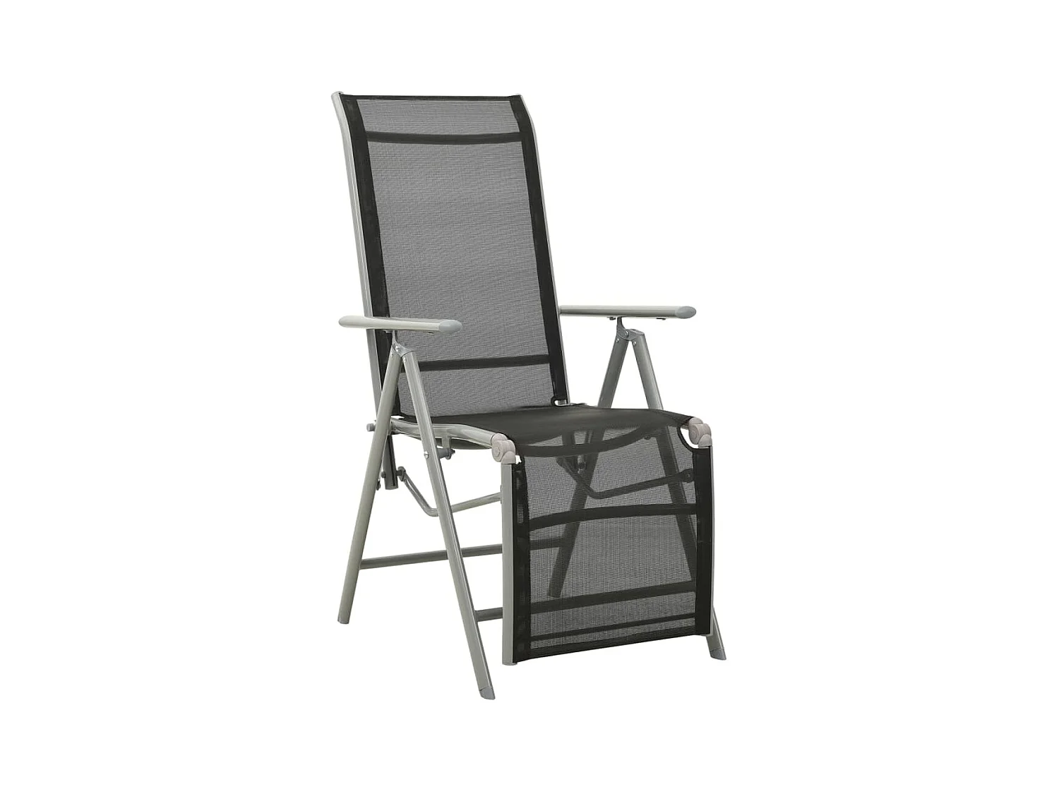 Chaises de jardin 2 pcs Textilène et aluminium Argenté SEF38437
