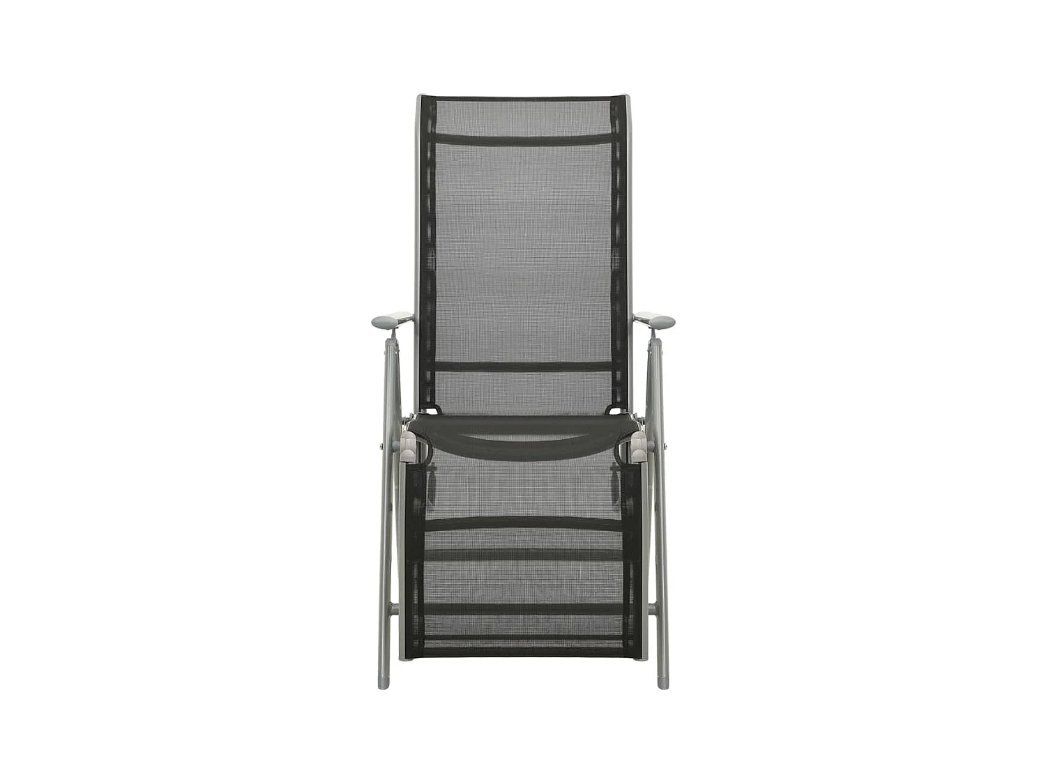 Chaises de jardin 2 pcs Textilène et aluminium Argenté SEF38437