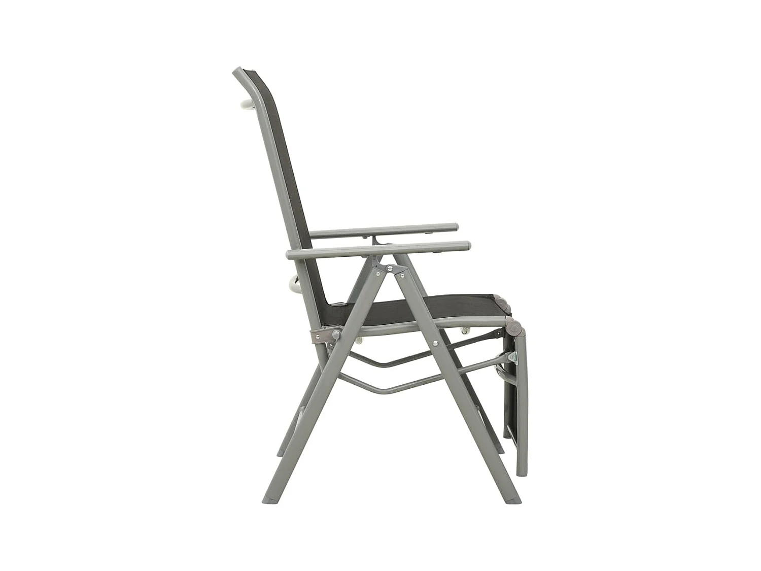 Chaises de jardin 2 pcs Textilène et aluminium Argenté SEF38437