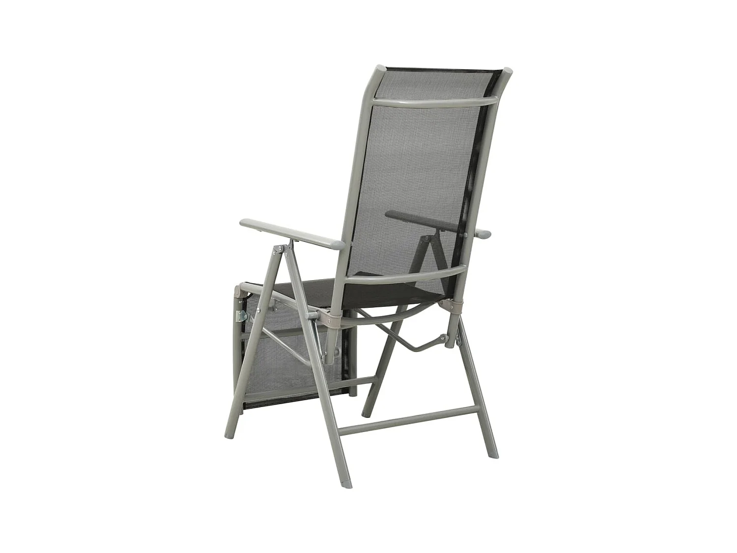 Chaises de jardin 2 pcs Textilène et aluminium Argenté SEF38437
